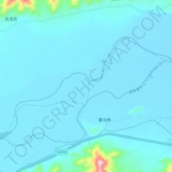 Yarlung Tsangpo topographic map, elevation, terrain