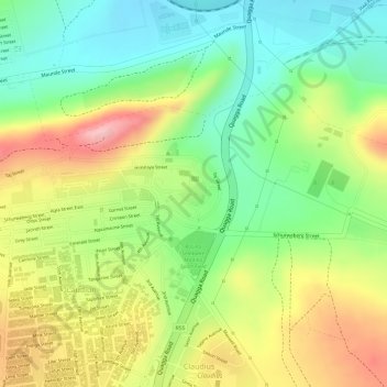 Himalya Street Park topographic map, elevation, terrain