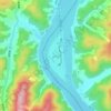 Nami Island topographic map, elevation, terrain
