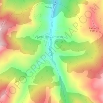 Vargas topographic map, elevation, terrain