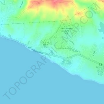 Upper Calarian Lake Topographic Map, Elevation, Terrain