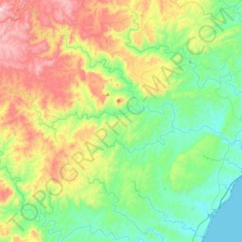 Mtwalume topographic map, elevation, terrain