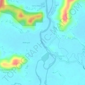 Cabicungan River topographic map, elevation, terrain