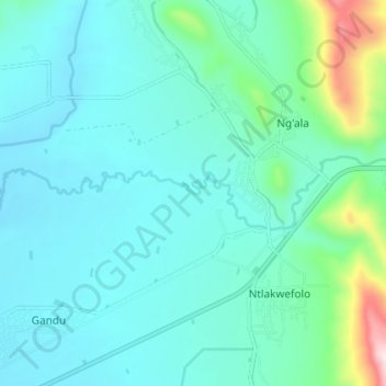 Qamata River topographic map, elevation, terrain