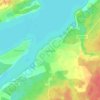Chingis topographic map, elevation, terrain