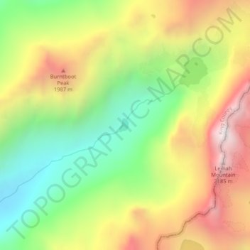 Avalanche Lake topographic map, elevation, terrain