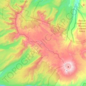 Volcán Puyehue topographic map, elevation, terrain