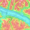 Neville Island topographic map, elevation, terrain