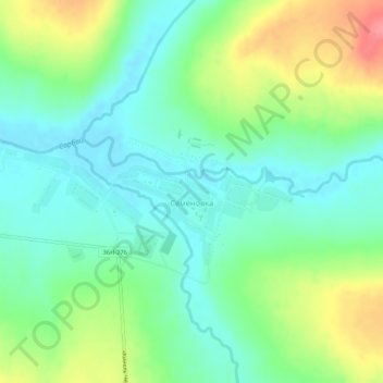 Семеновка topographic map, elevation, terrain