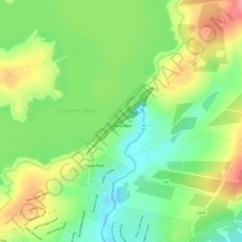 Tzaneen Dam topographic map, elevation, terrain