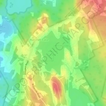 Hatchet Lake topographic map, elevation, terrain