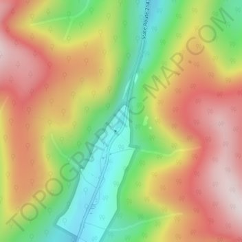 Notch Lake topographic map, elevation, terrain