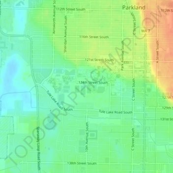 Keck Observatory topographic map, elevation, terrain