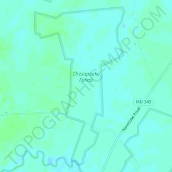 Chesapeake Forest topographic map, elevation, terrain