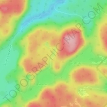 Lac aux Cossins topographic map, elevation, terrain