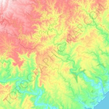 Xora topographic map, elevation, terrain