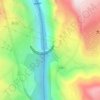 Baihetan Dam topographic map, elevation, terrain
