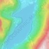 Lago di Molveno topographic map, elevation, terrain