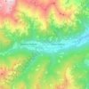 Valley Pellice topographic map, elevation, terrain