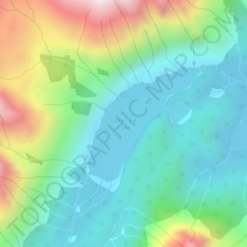 Upper Elk Lake topographic map, elevation, terrain