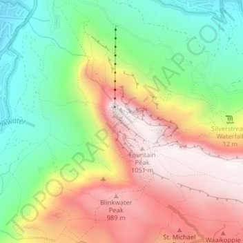 Table Mountain topographic map, elevation, terrain