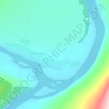 Усть-Илга topographic map, elevation, terrain