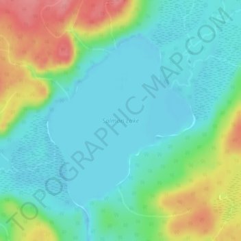 Salmon Lake topographic map, elevation, terrain