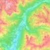 Val di Fassa topographic map, elevation, terrain