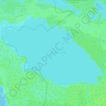 Lac Lunda topographic map, elevation, terrain