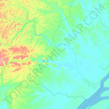 Rio Maracá-Pucu topographic map, elevation, terrain