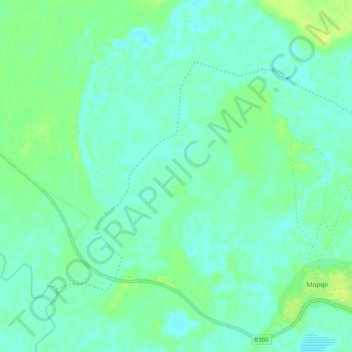 Boteti River topographic map, elevation, terrain