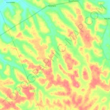 Limite de la Forêt clasée de Sanaimbo topographic map, elevation, terrain