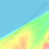 Plage Blanche ⴰⴼⵜⴰⵙ ⴰⵎⵍⵍⴰⵍ الشاطئ الأبيض topographic map, elevation, terrain