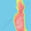Earthquake topographic map, elevation, terrain