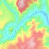 uMngeni River topographic map, elevation, terrain