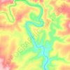 Tina River topographic map, elevation, terrain