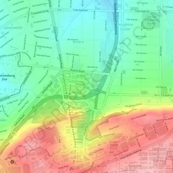 Chartwell Gardens topographic map, elevation, terrain