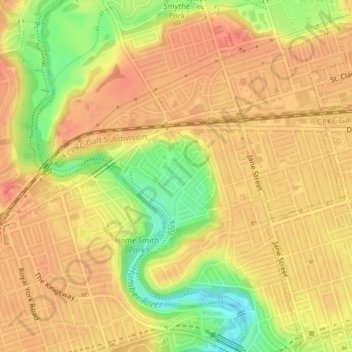 Florence Gell Park topographic map, elevation, terrain