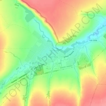 Ядыгерь topographic map, elevation, terrain