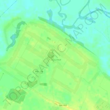 Кобылки topographic map, elevation, terrain