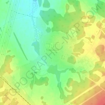 Томинский topographic map, elevation, terrain