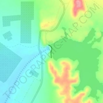 Naute Dam topographic map, elevation, terrain