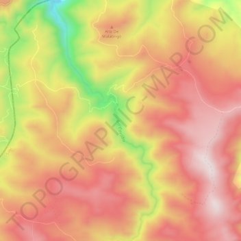 Río Cáraba topographic map, elevation, terrain