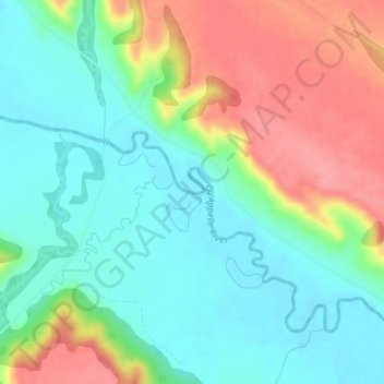 Qu'Appelle River topographic map, elevation, terrain