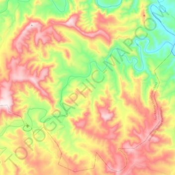 Thomas River topographic map, elevation, terrain
