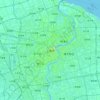 Shanghai topographic map, relief, elevation