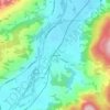 Fannrem topographic map, elevation, relief