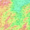 Hunan Province topographic map, relief, elevation