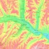 Xining topographic map, relief, elevation