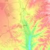 Yulin topographic map, relief, elevation